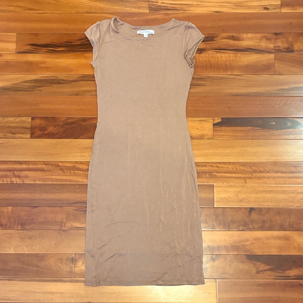 Brown T-Shirt Dress - Picture 2 of 7